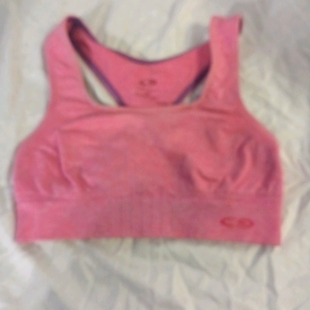 Champion Sports Bra pink size xs no holes or stain racerback athletic wear